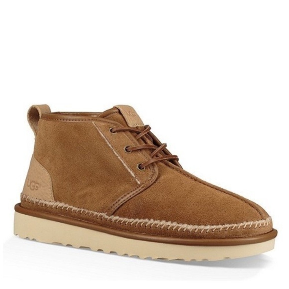 UGG Neumel Stitch Mens‎ Size 5 Boots Casual Fashion Shoes Suede Chestnut 1094398